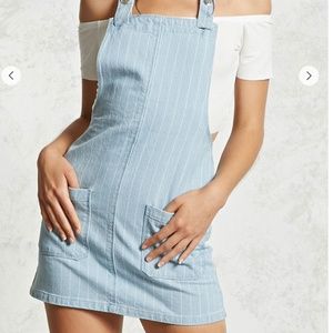 Denim overall skirt
